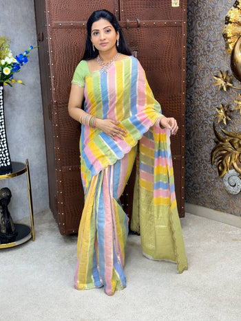 Semi Raw Silk Sarees