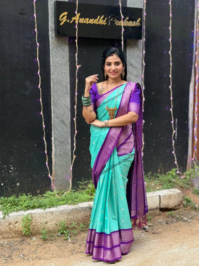 Premium Kanchi Silver Zari