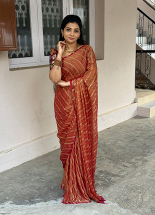 Georgette Saree Blouse Combo (with Designer Blouse)