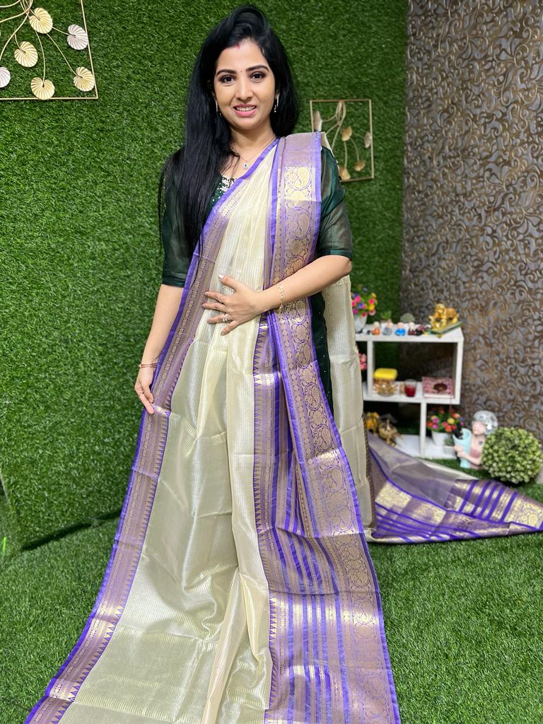 Buy DHANSHVI Women Blue Silk, Cotton Uppada Tissue Saree With Blouse  Unstitched (5.5 Mtr) Online at Best Prices in India - JioMart.