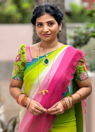 Saree Blouse Combo (Designer Saree With Blouse)