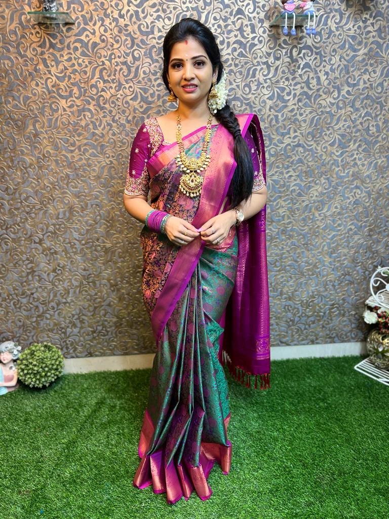 Looking Warm Silk With Kanchi Border Saree - Shraddha Sarees - 3926955