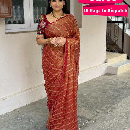 Georgette Saree Blouse Combo (with Designer Blouse)