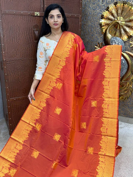 Premium Kanchi Gold Zari Pallaku Design