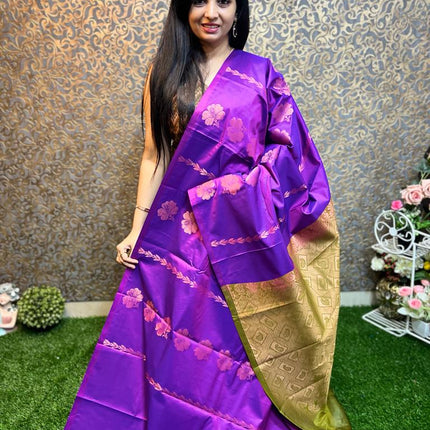 Border Less Kanchi Silk