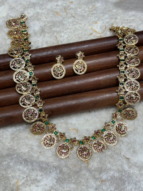 Temple with Diamond look Stone
