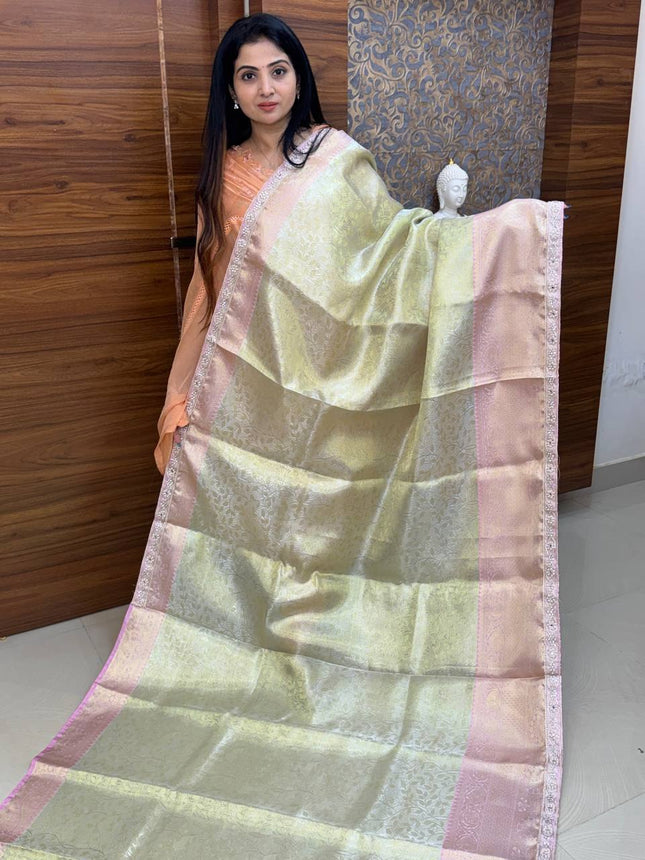 Katan With Lace Work Border