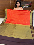 Vaira Oosi Gold Zari  Coffee Brown Border