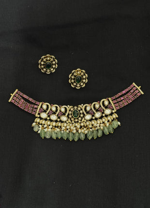Stone With Choker Necklace Jewellery