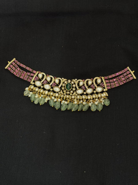 Stone With Choker Necklace Jewellery