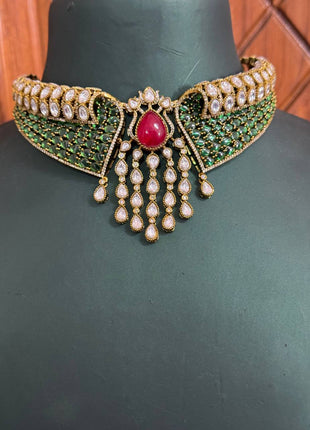 Stone With Choker Necklace Jewellery