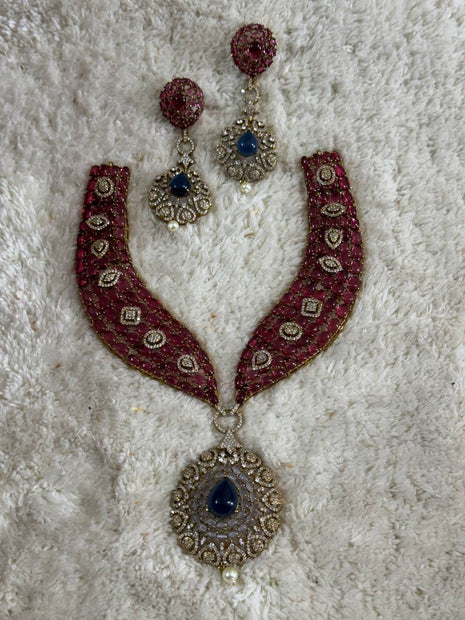 Stone With Choker Necklace Jewellery