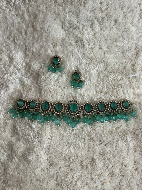 Stone With Choker Necklace Jewellery