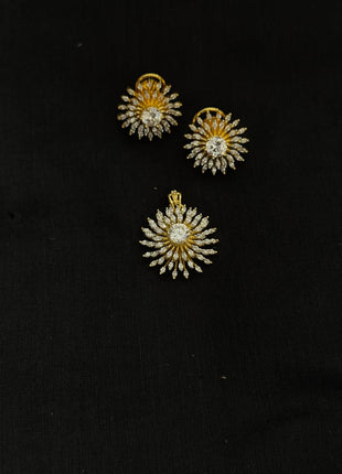 Stone Dollar With Earring