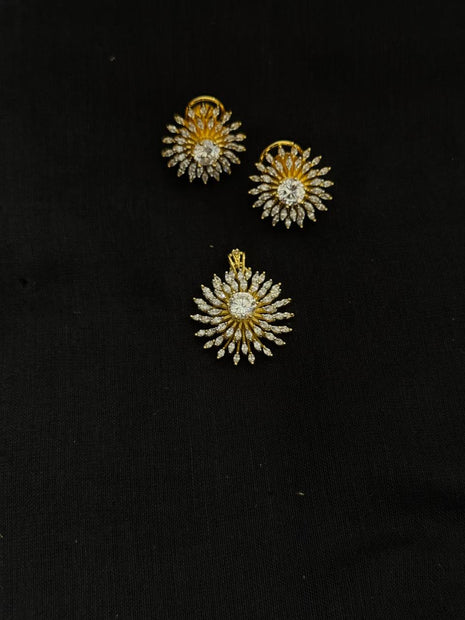 Stone Dollar With Earring