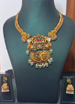 Temple with Diamond look Stone