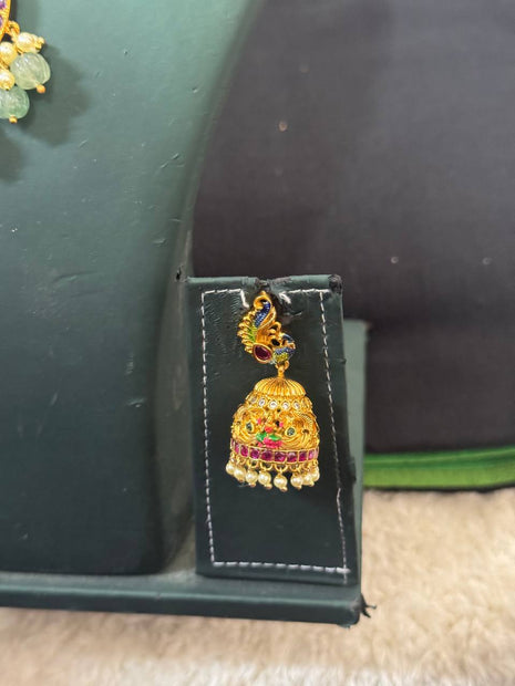 Temple with Diamond look Stone