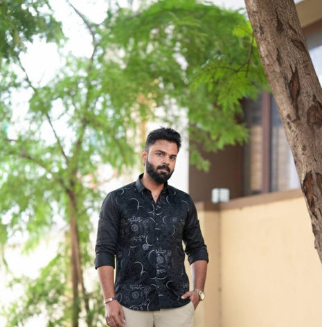 velvet Shirt Full Sleeve