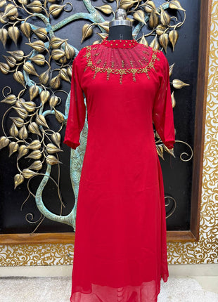 Jewel Neck Kurtis