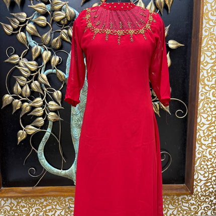 Jewel Neck Kurtis