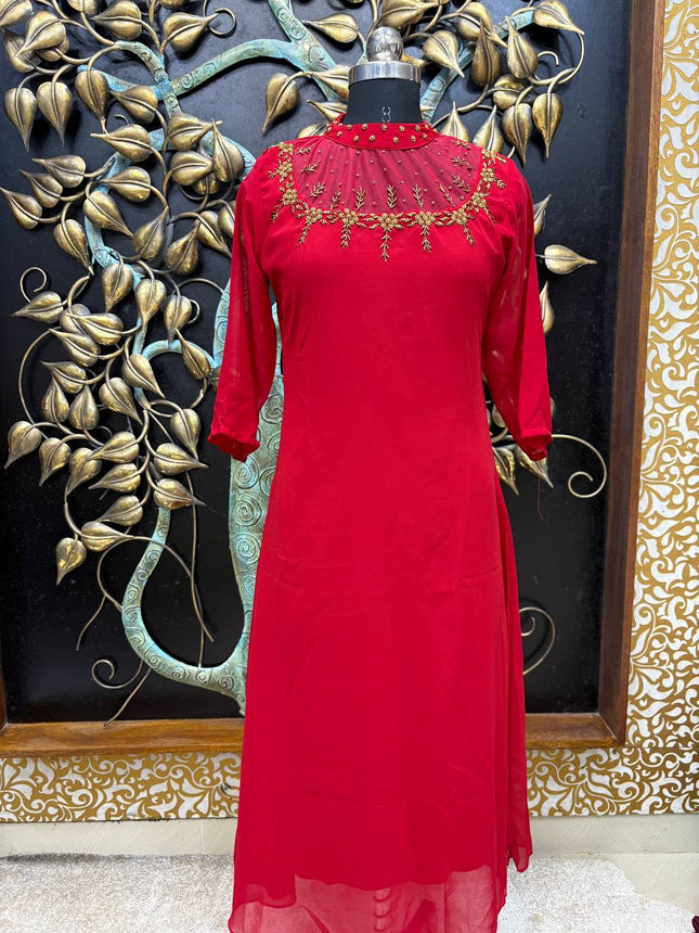 Jewel Neck Kurtis