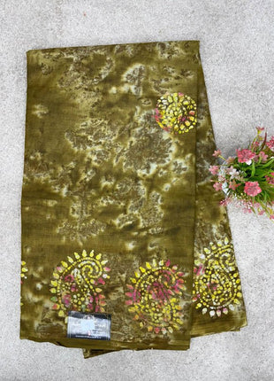 Cotton With Black Printed