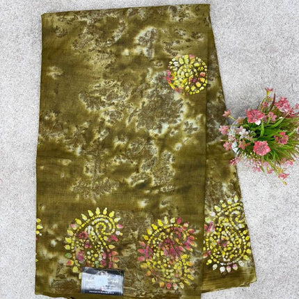 Cotton With Black Printed