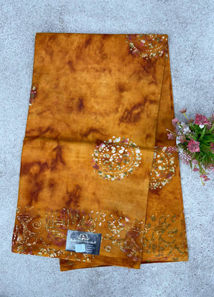 Cotton With Black Printed