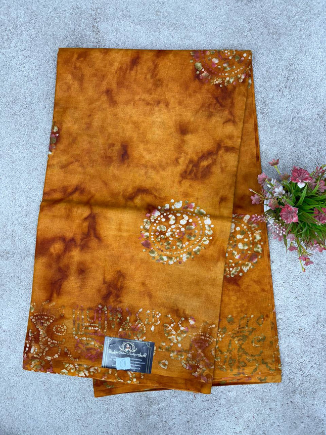 Cotton With Black Printed