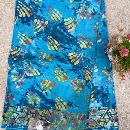 Cotton With Black Printed