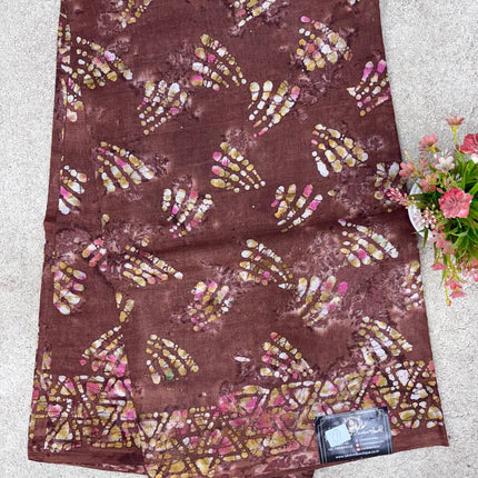 Cotton With Black Printed