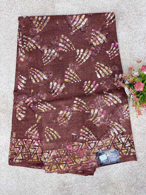 Cotton With Black Printed