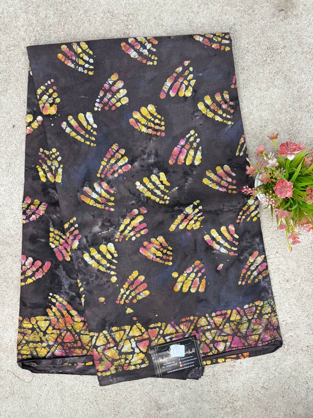 Cotton With Black Printed