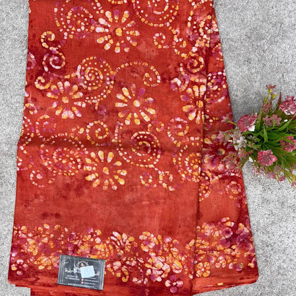 Cotton With Black Printed