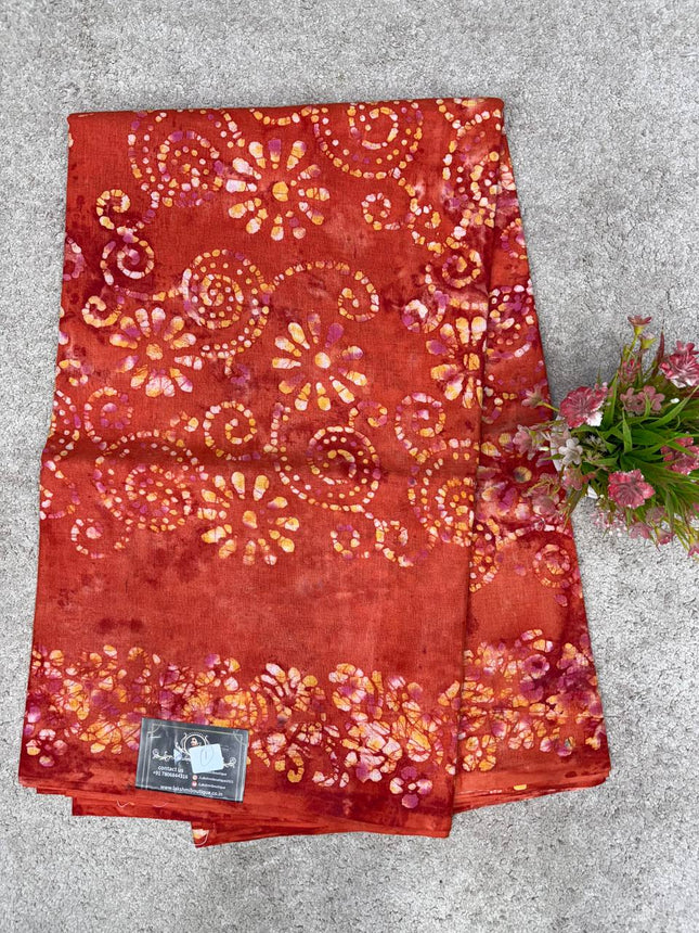 Cotton With Black Printed