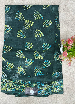 Cotton With Black Printed