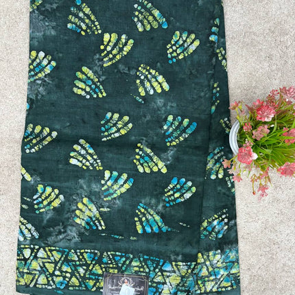 Cotton With Black Printed