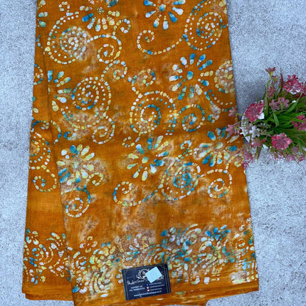 Cotton With Black Printed