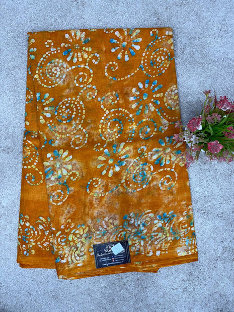 Cotton With Black Printed