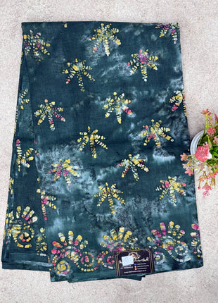 Cotton With Black Printed