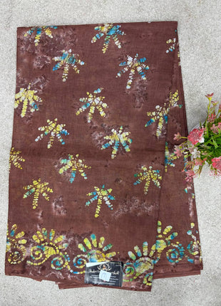 Cotton With Black Printed