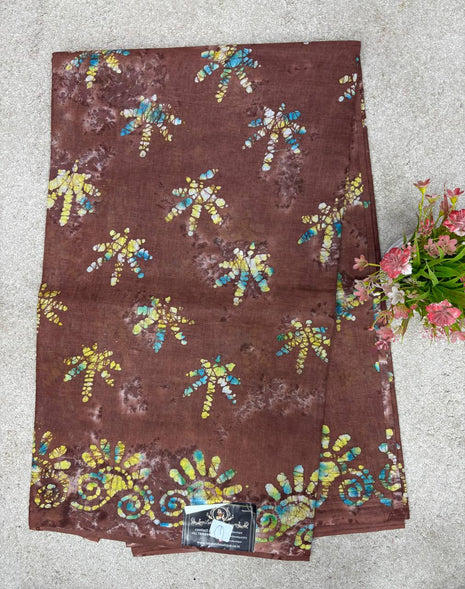 Cotton With Black Printed