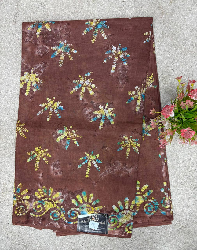 Cotton With Black Printed