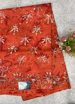 Cotton With Black Printed