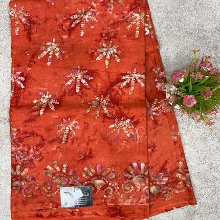 Cotton With Black Printed