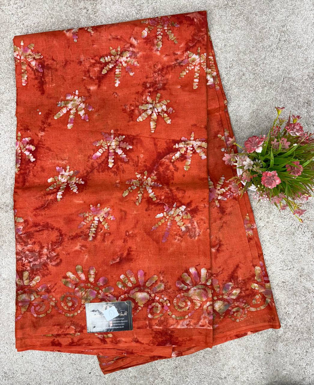 Cotton With Black Printed