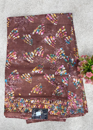 Cotton With Black Printed