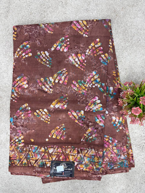 Cotton With Black Printed