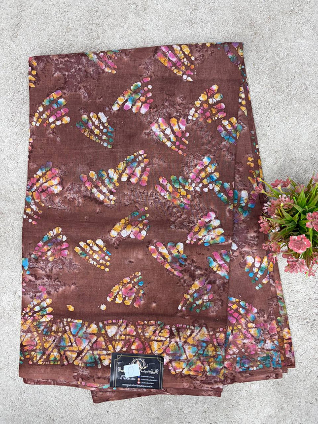 Cotton With Black Printed