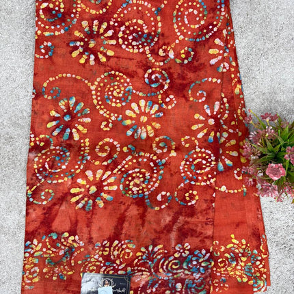 Cotton With Black Printed